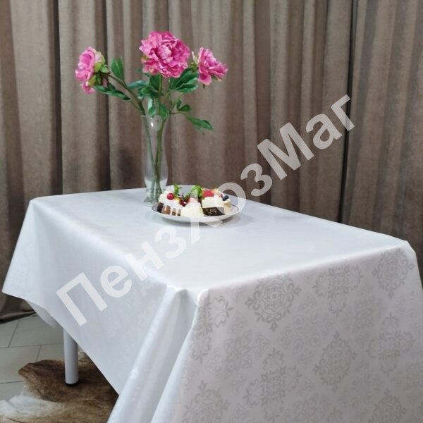 Клеенка «JACQUARD» WHITE тканевая с TPU покрытием 1,40*20м [GW-21628] ПензХозМаг