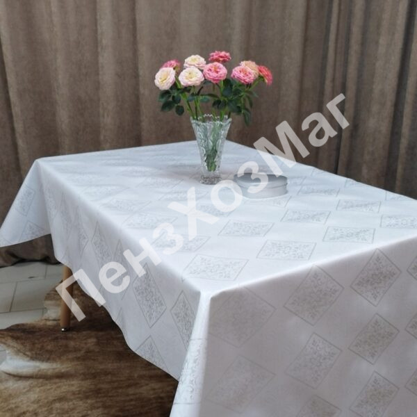 Клеенка «JACQUARD» SILVER тканевая с PVC покрытием 1,40*20м [GW-21635] ПензХозМаг