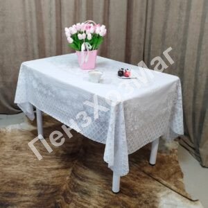 Скатерть ЛИОН 137×182 см WHITE ПензХозМаг