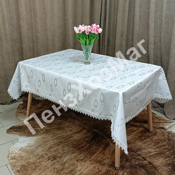 Скатерть «Exclusive» на тканевой основе, р 1.40*2.20 м. [EKL-1055-220] ПензХозМаг